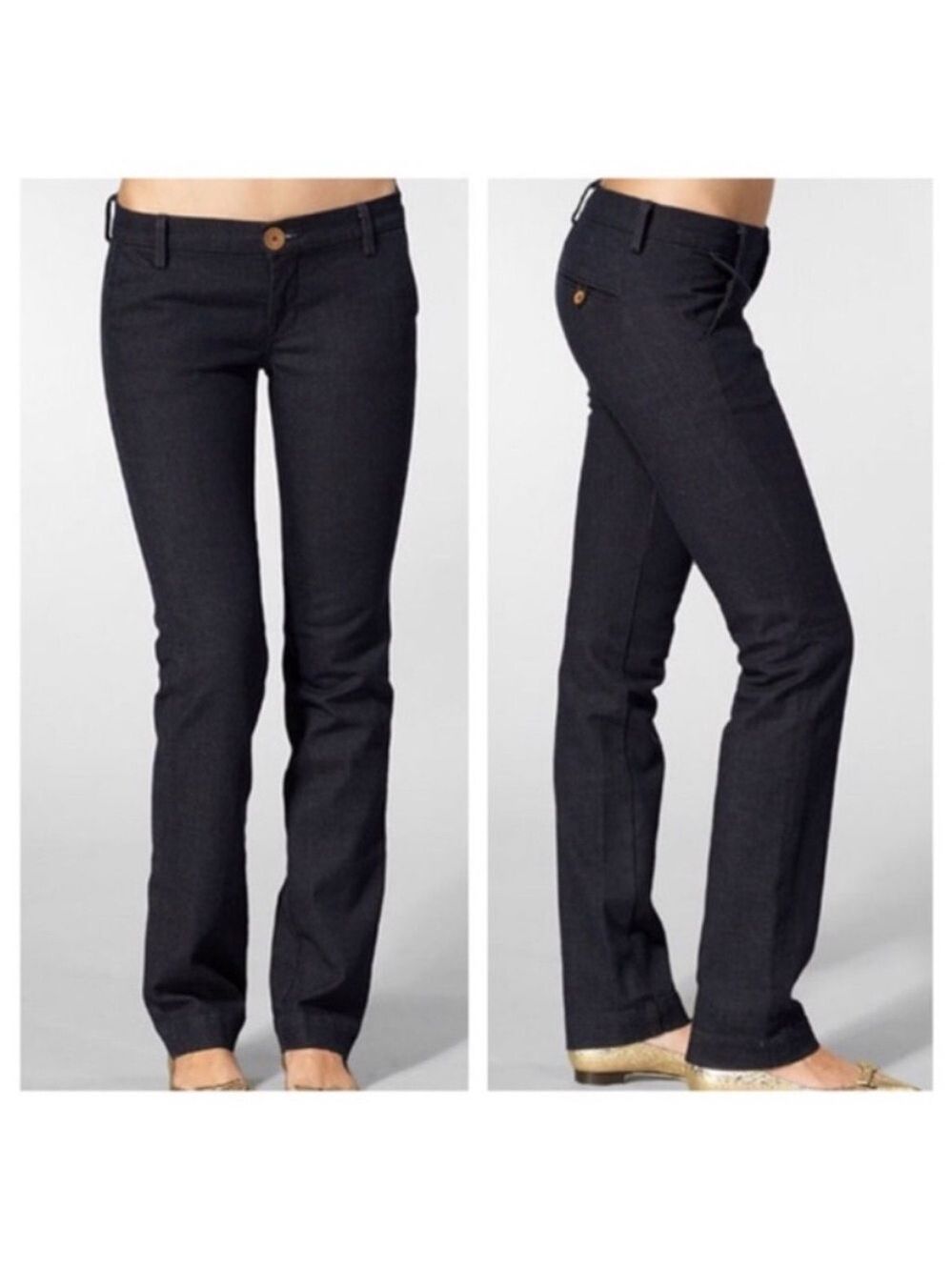 J Brand Bea Low Rise Straight Leg Jeans in Indigo Dark Blue, size 31
